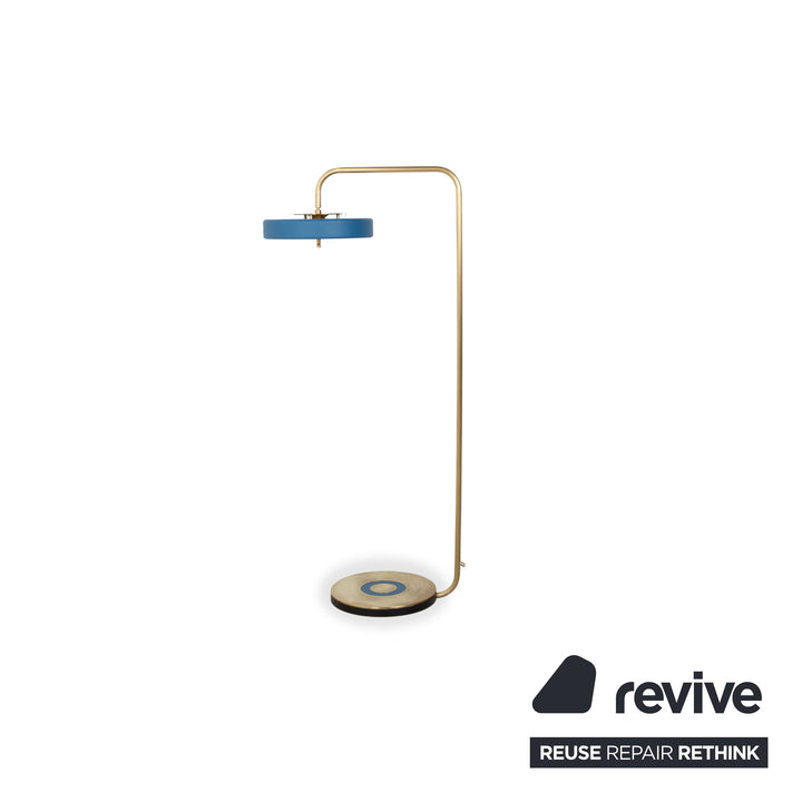 Revolve Design Lampe Stehlampe Gold Messing Blau Bert Frank