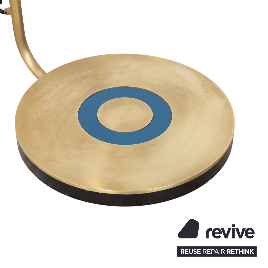 Revolve Design Lampe Stehlampe Gold Messing Blau Bert Frank