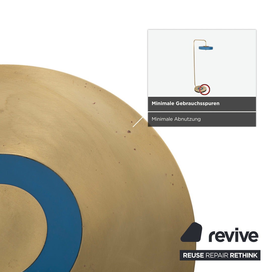 Revolve Design Lampe Stehlampe Gold Messing Blau Bert Frank