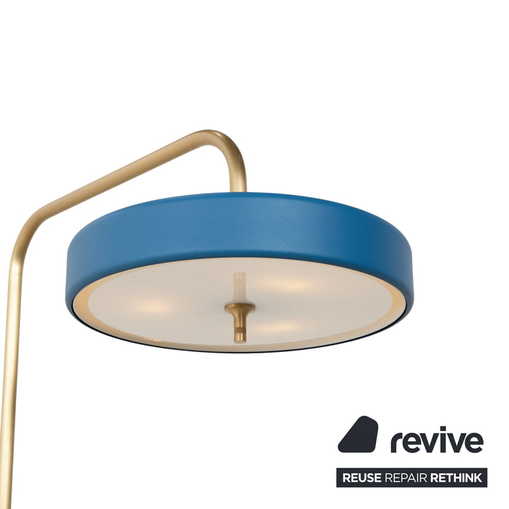 Revolve Design Lampe Stehlampe Gold Messing Blau Bert Frank