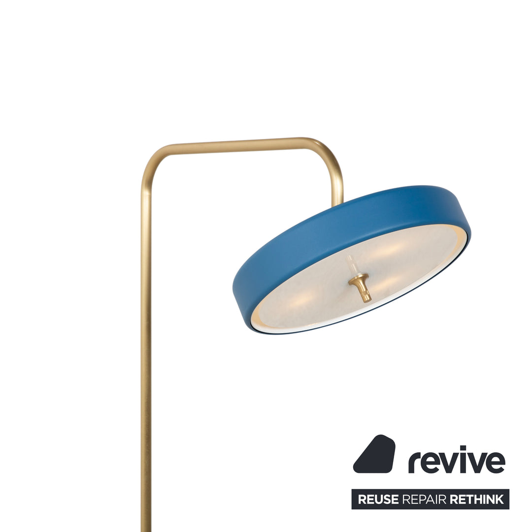 Revolve Design Lampe Stehlampe Gold Messing Blau Bert Frank