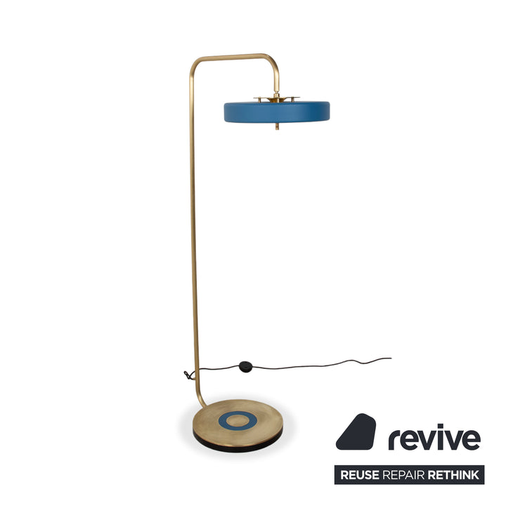 Revolve Design Lampe Stehlampe Gold Messing Blau Bert Frank