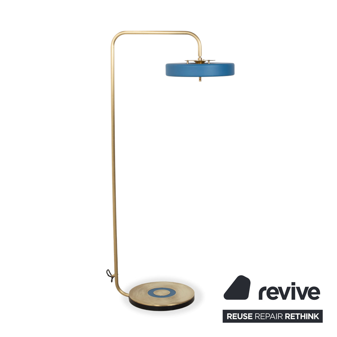 Revolve Design Lampe Stehlampe Gold Messing Blau Bert Frank