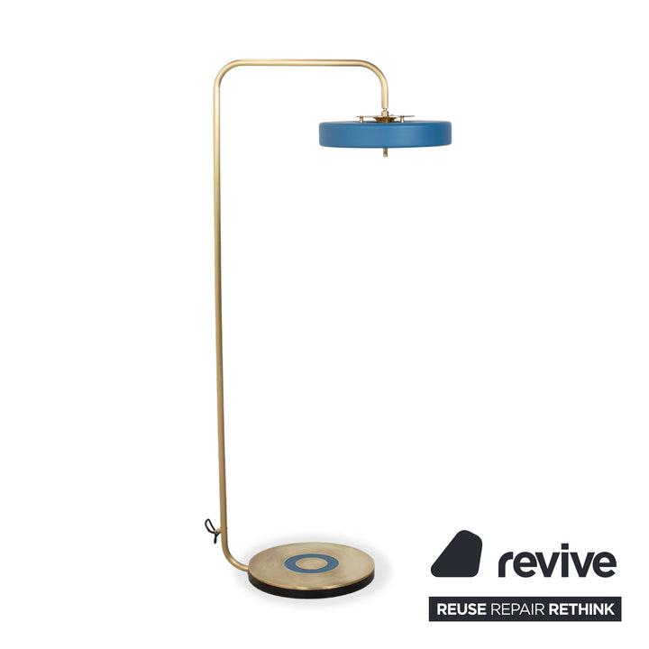 Revolve Design Lampe Stehlampe Gold Messing Blau Bert Frank