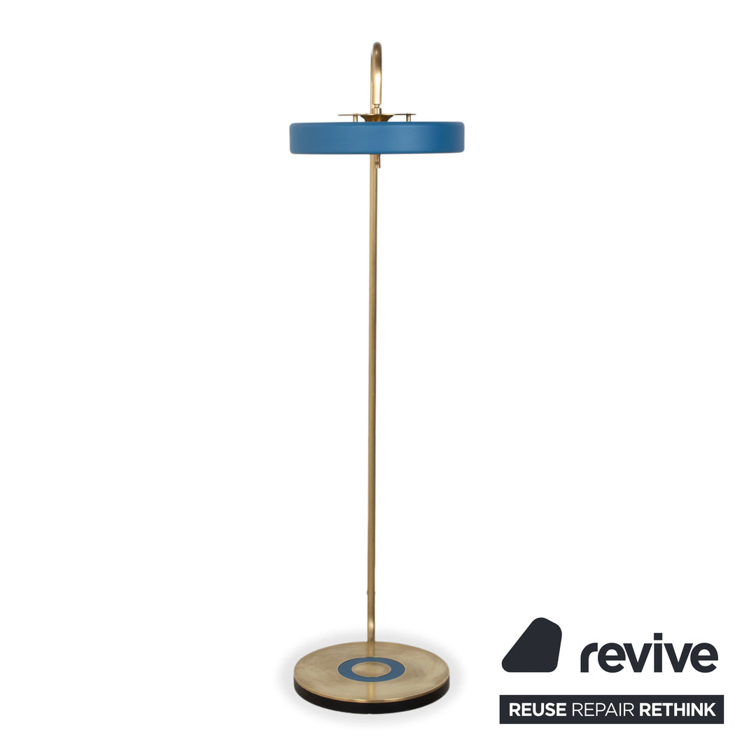 Revolve Design Lampe Stehlampe Gold Messing Blau Bert Frank