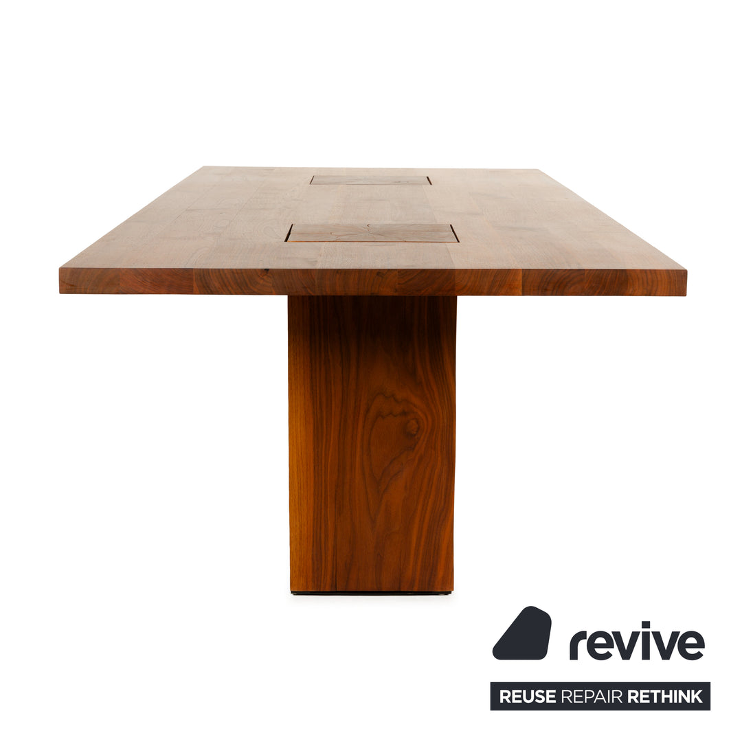 Table à manger exécutive en bois massif marron Riva 1920 Boss 260 x 73 x 110 cm
