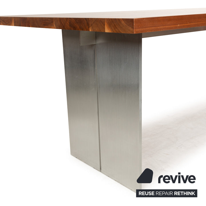 RIVA 1920 NATURA NATURAL Wooden Dining Table Walnut Brown