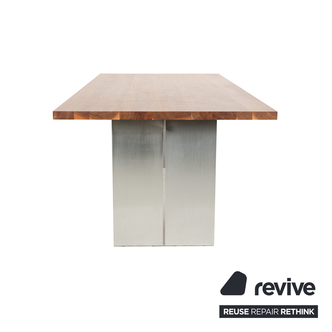 RIVA 1920 NATURA NATURAL Wooden Dining Table Walnut Brown