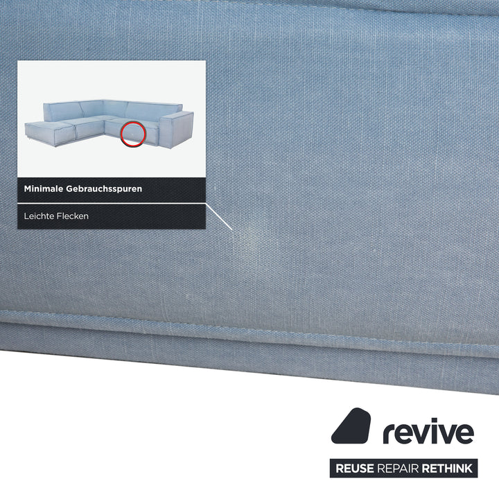 Rivera Maison Jagger Stoff Ecksofa Hellblau Sofa Couch