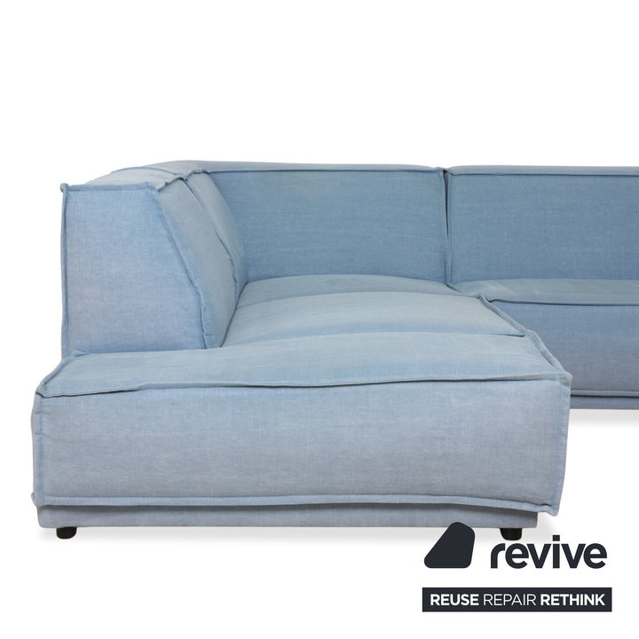 Rivera Maison Jagger Stoff Ecksofa Hellblau Sofa Couch