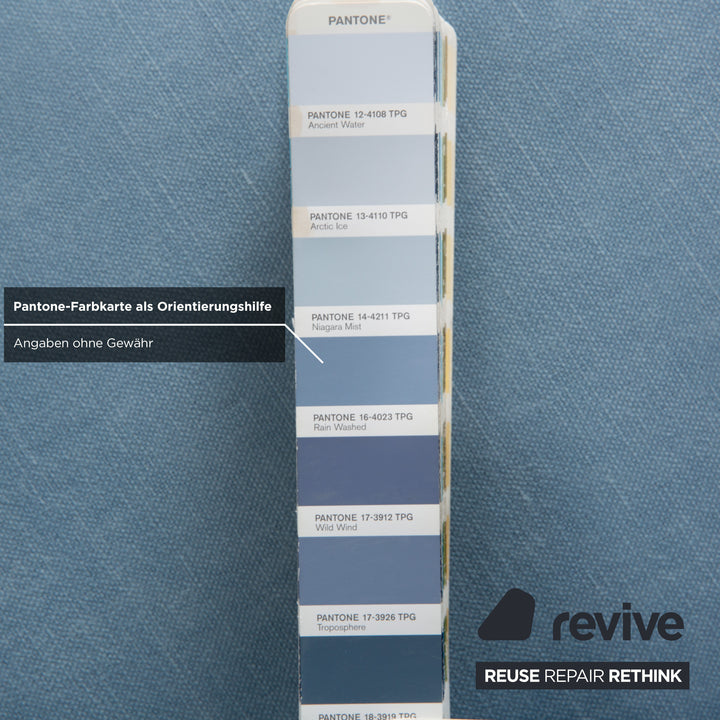 Canapé d'angle en tissu bleu clair Rivera Maison Jagger