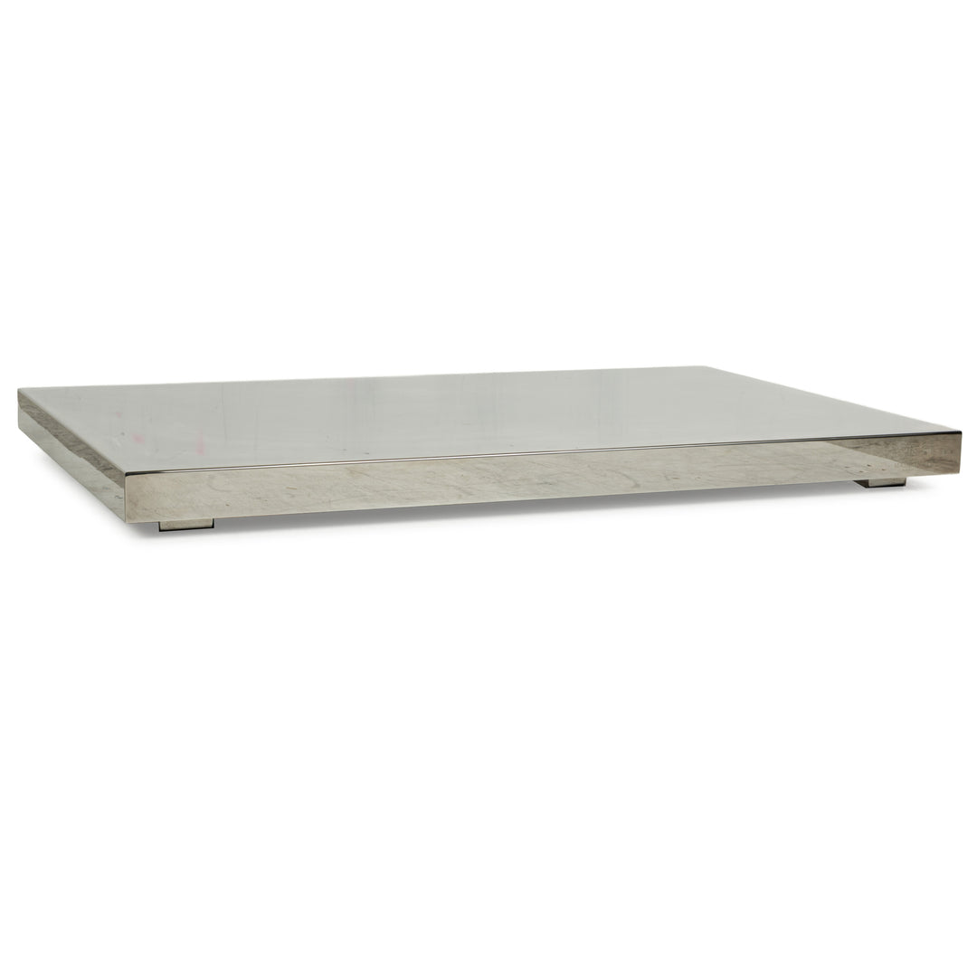 Rivolta stainless steel coffee table silver high gloss