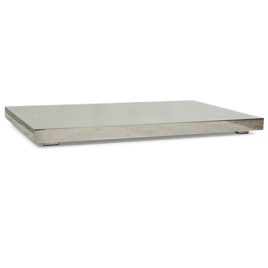 Rivolta stainless steel coffee table silver high gloss