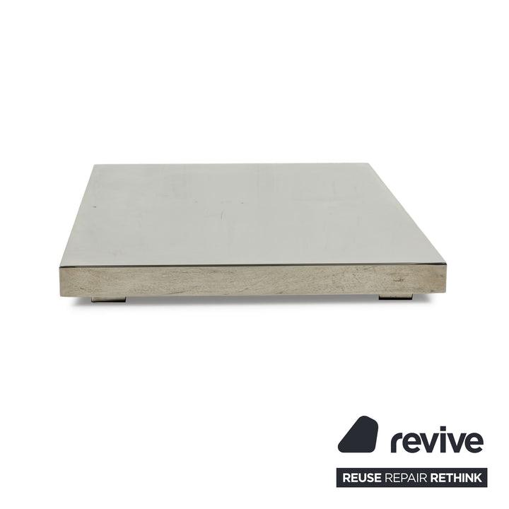 Rivolta stainless steel coffee table silver high gloss