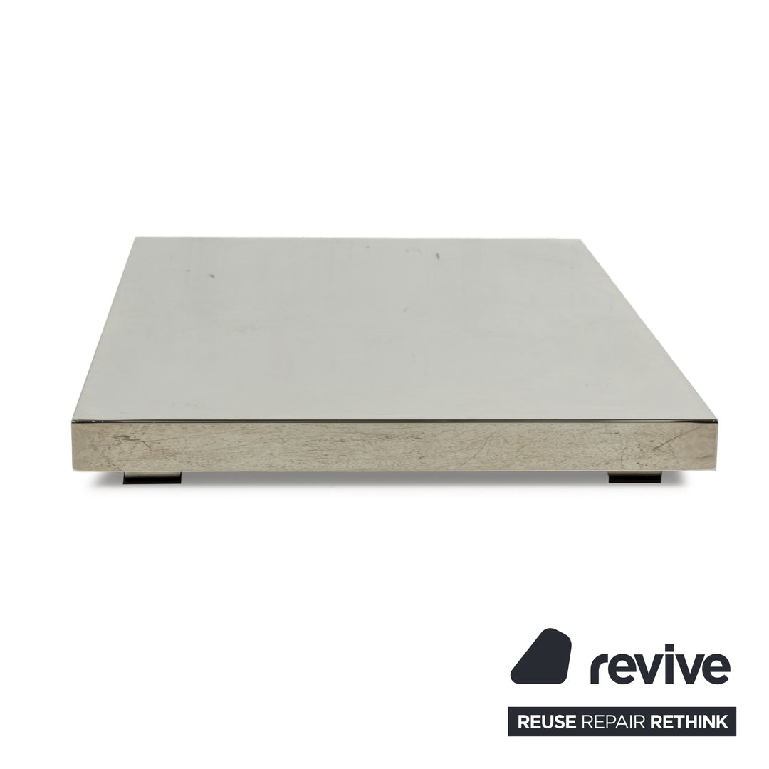 Rivolta stainless steel coffee table silver high gloss
