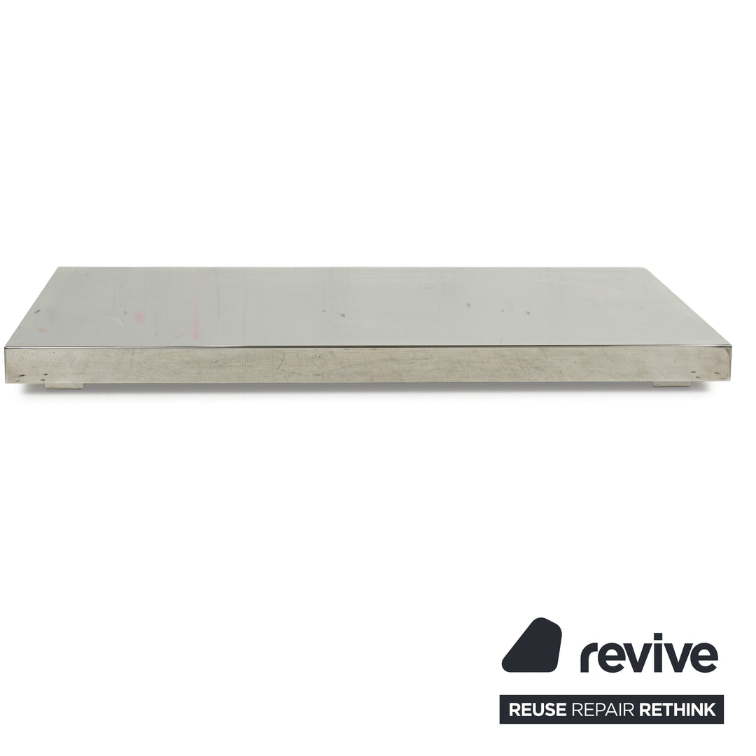 Rivolta stainless steel coffee table silver high gloss
