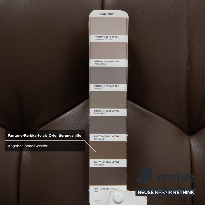 Roche Bobois Bubble Leather Four-Seater Brown Sofa Couch