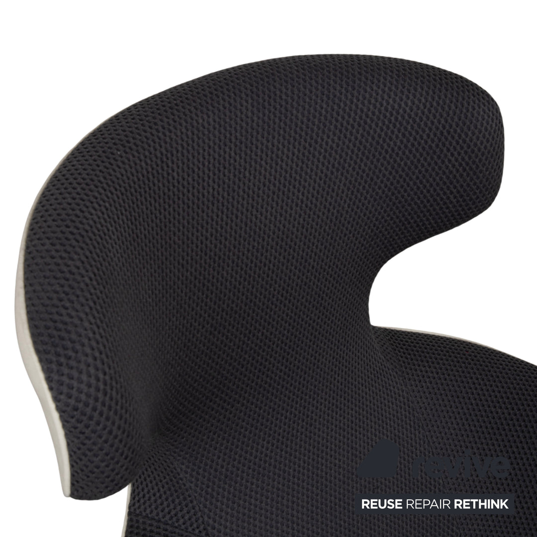 Roche Bobois Edito Stoff Sessel Grau Weiß Drehbar