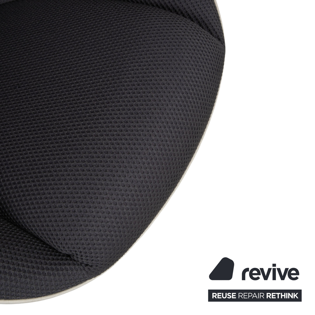 Roche Bobois Edito Stoff Sessel Grau Weiß Drehbar
