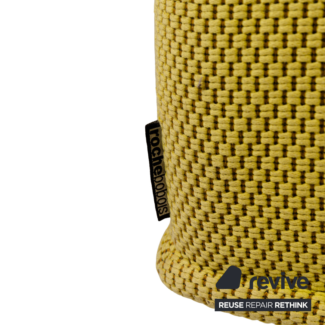 Roche Bobois Escapade Tissu Trois Places Jaune Vert Marron Canapé Canapé Lit