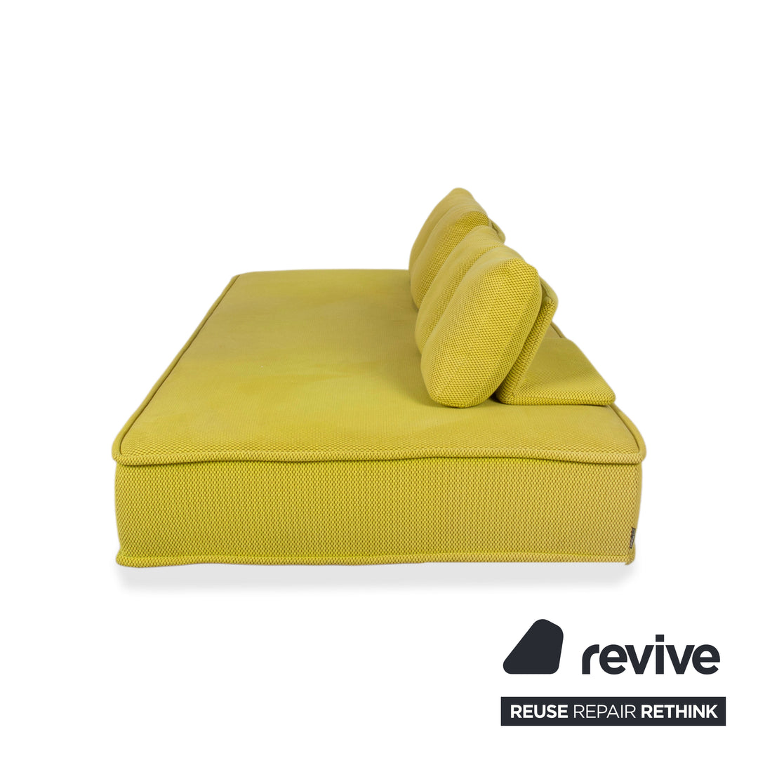 Roche Bobois Escapade Stoff Dreisitzer Gelb Grün Daybed Sofa
