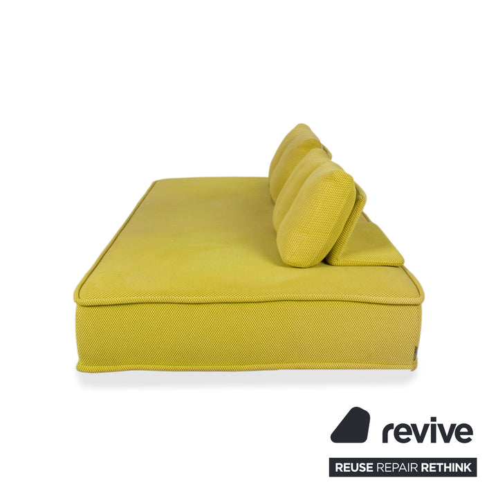 Roche Bobois Escapade Stoff Dreisitzer Gelb Grün Daybed Sofa