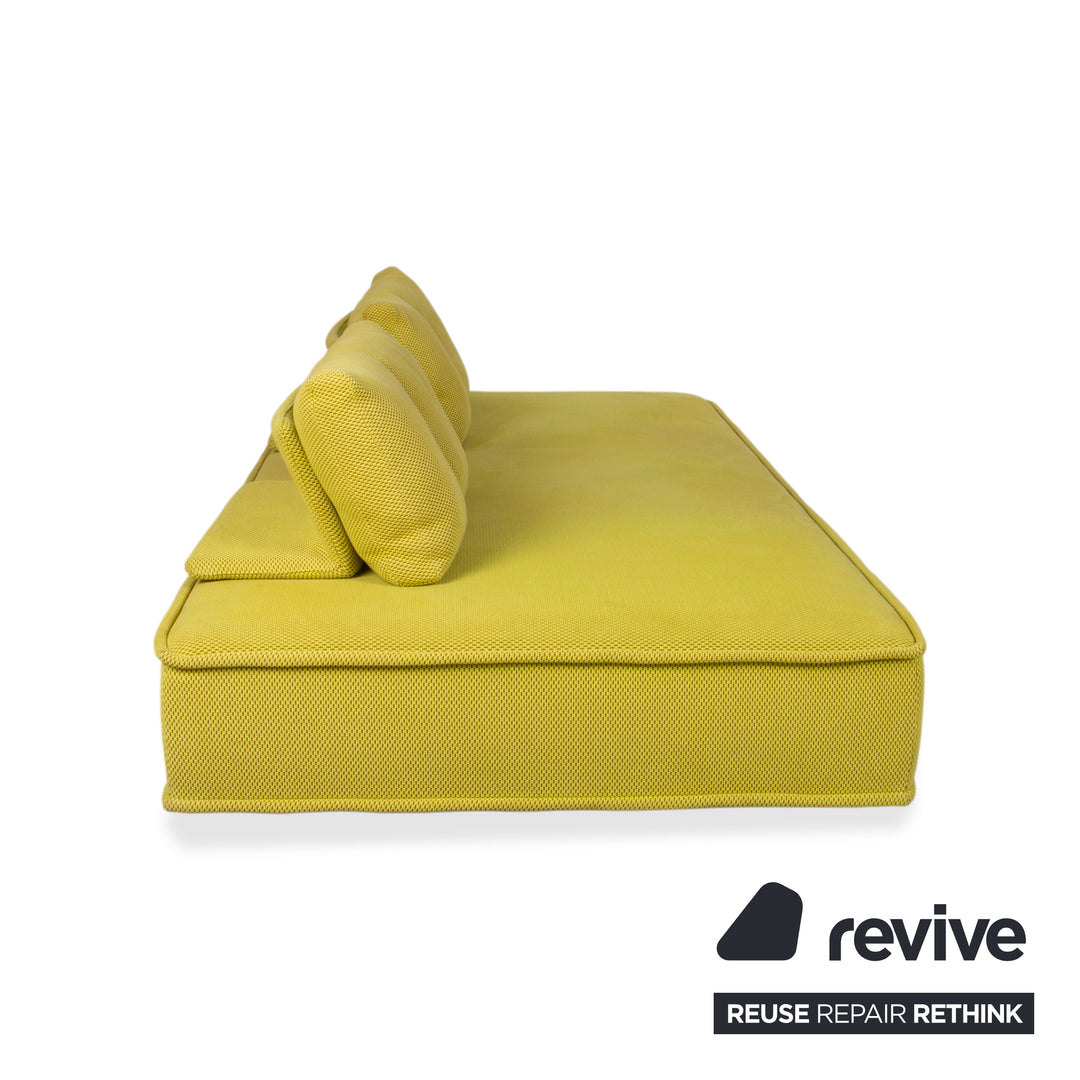 Roche Bobois Escapade Stoff Dreisitzer Gelb Grün Daybed Sofa