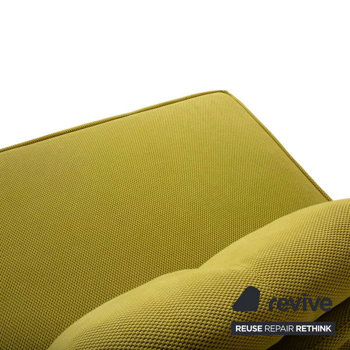 Roche Bobois Escapade Stoff Dreisitzer Gelb Grün Daybed Sofa