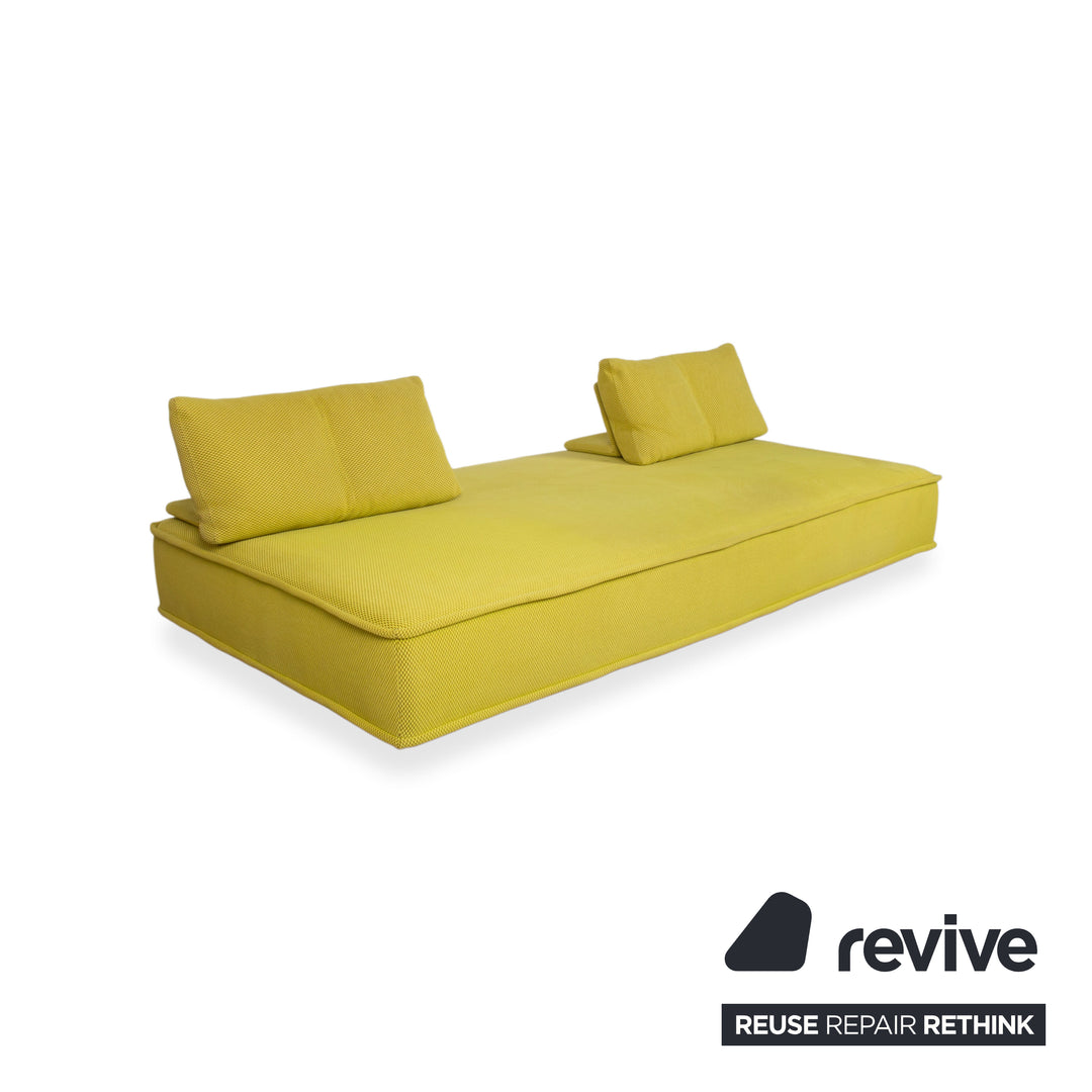 Roche Bobois Escapade Stoff Dreisitzer Gelb Grün Daybed Sofa