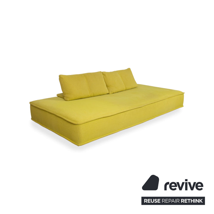Roche Bobois Escapade Stoff Dreisitzer Gelb Grün Daybed Sofa
