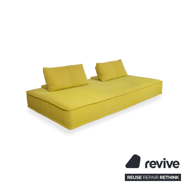 Canapé Daybed Roche Bobois Escapade en tissu trois places Jaune Vert