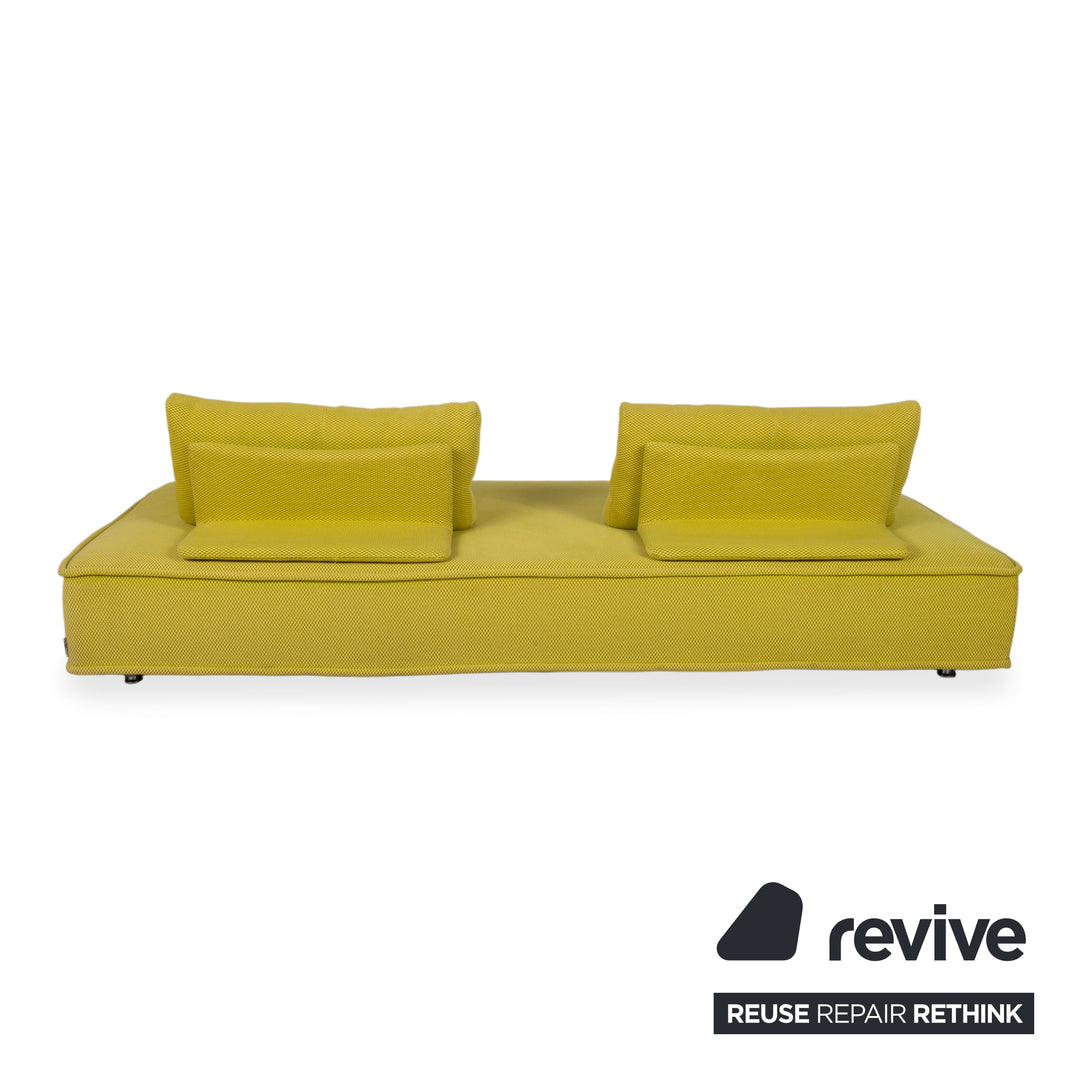 Roche Bobois Escapade Stoff Dreisitzer Gelb Grün Daybed Sofa