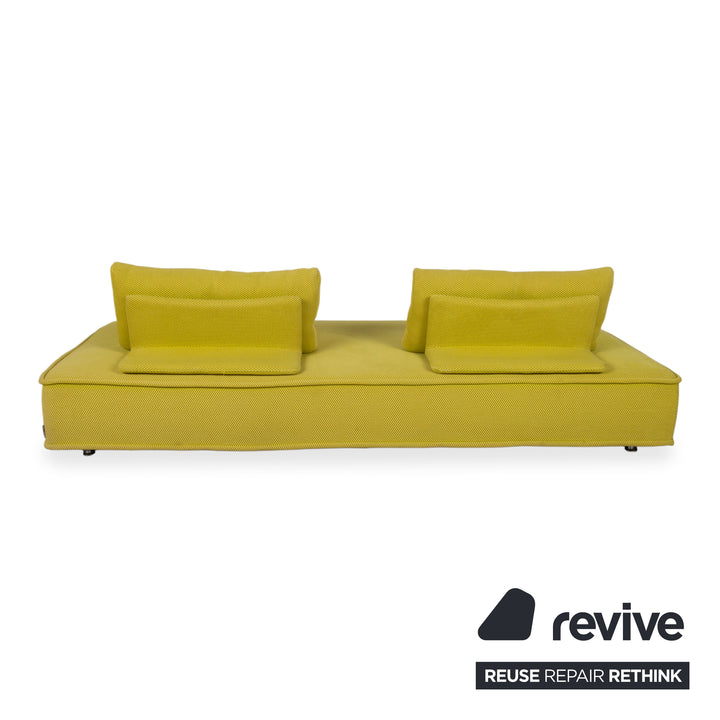 Roche Bobois Escapade Stoff Dreisitzer Gelb Grün Daybed Sofa