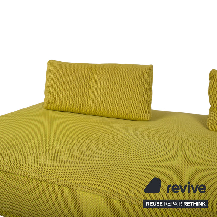 Roche Bobois Escapade Stoff Dreisitzer Gelb Grün Daybed Sofa