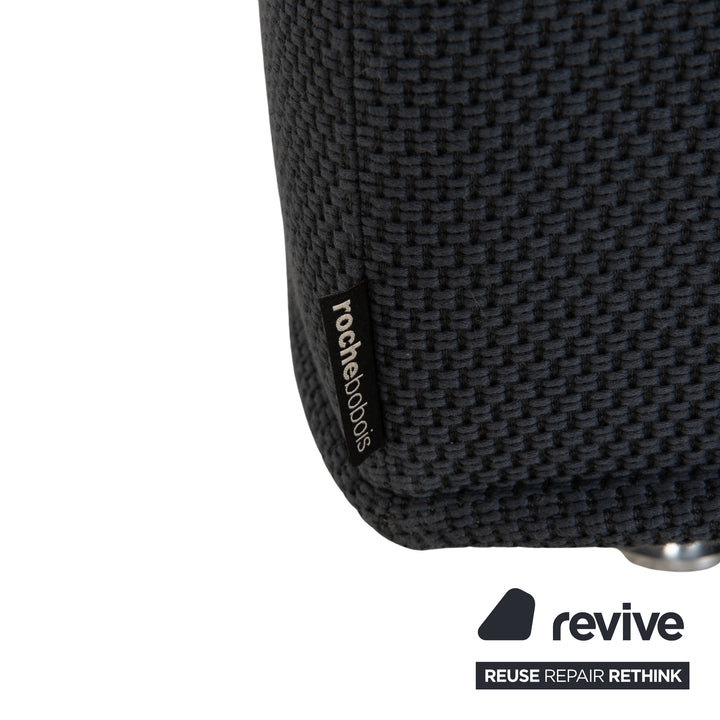 Roche Bobois Escapade Stoff Zweisitzer Grau Blau Sofa Daybed