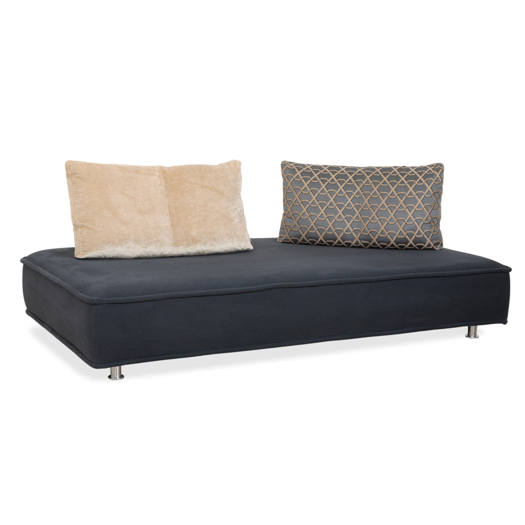 Canapé-lit deux places Roche Bobois Escapade en tissu gris et bleu