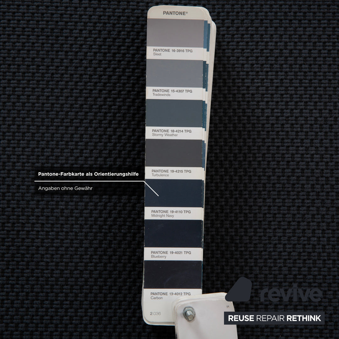 Roche Bobois Escapade Stoff Zweisitzer Grau Blau Sofa Daybed