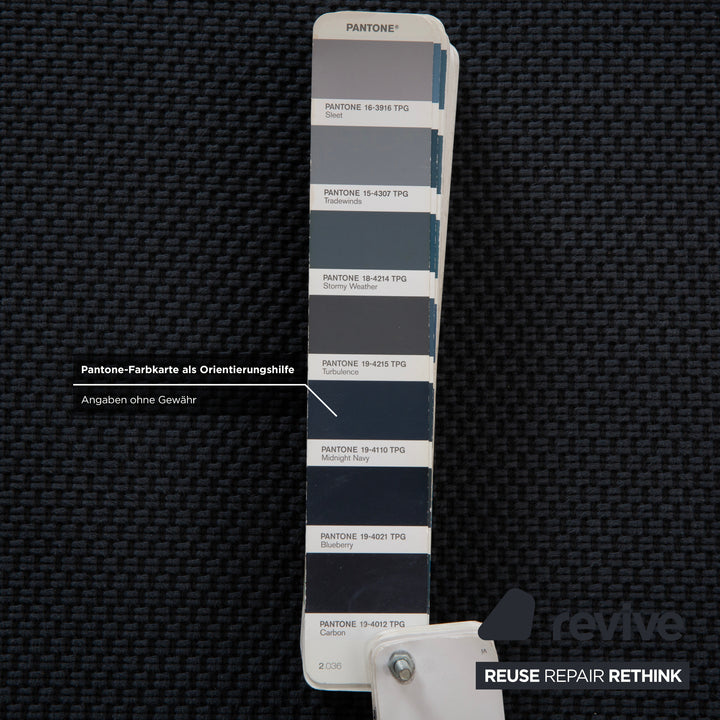 Roche Bobois Escapade Stoff Zweisitzer Grau Blau Sofa Daybed