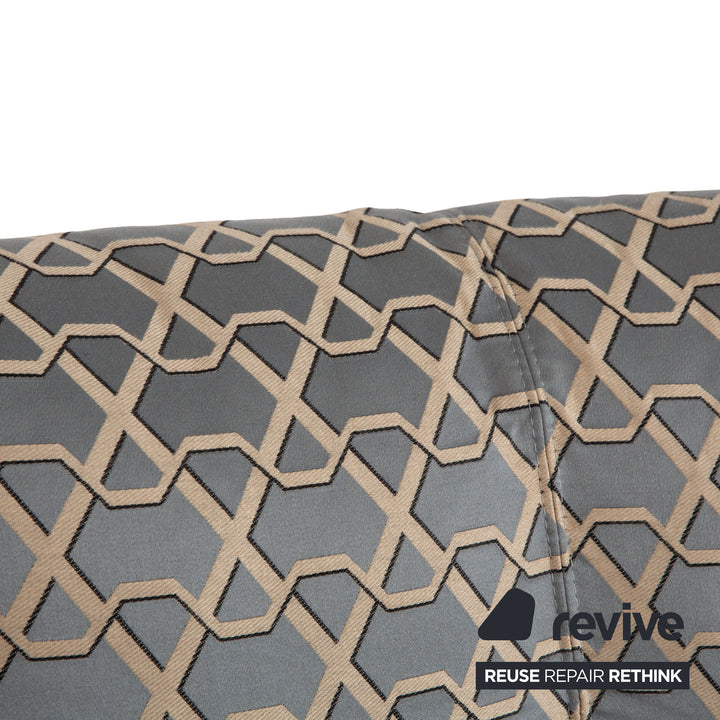 Roche Bobois Escapade Stoff Zweisitzer Grau Blau Sofa Daybed