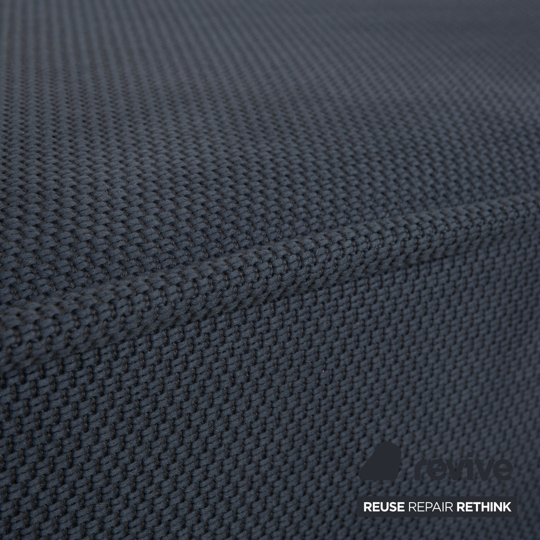 Roche Bobois Escapade Stoff Zweisitzer Grau Blau Sofa Daybed