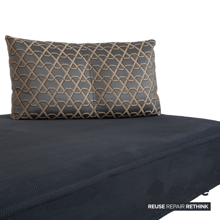 Roche Bobois Escapade Stoff Zweisitzer Grau Blau Sofa Daybed