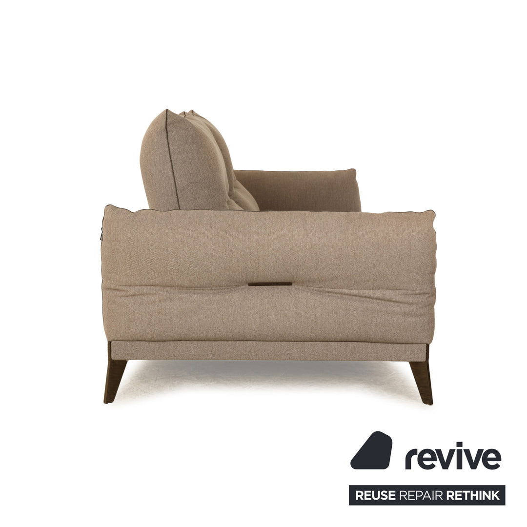 Roche Bobois ITINÉRAIRE Stoff Dreisitzer Grau Sofa Couch manuelle Funktion