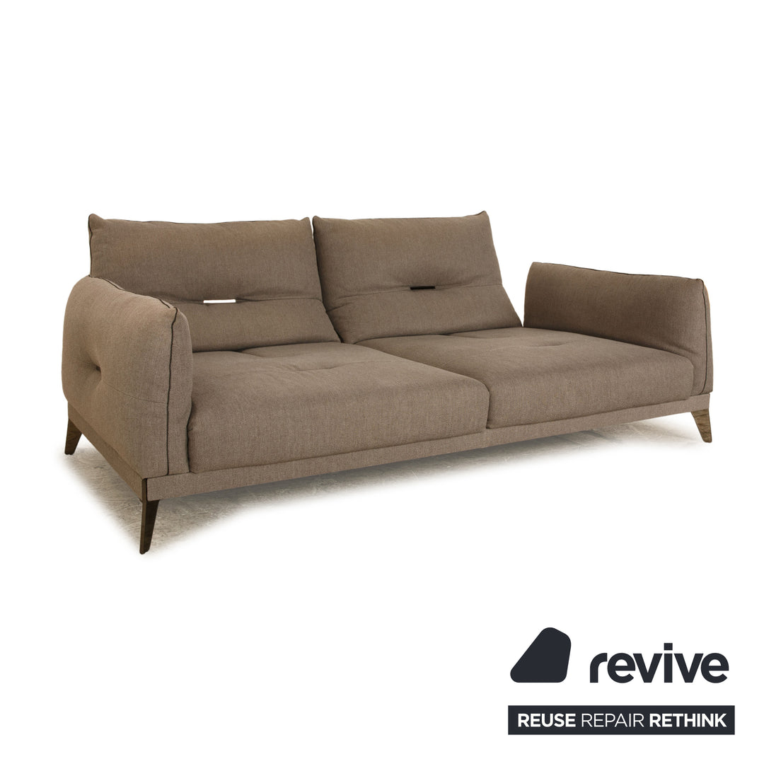 Roche Bobois ITINÉRAIRE fabric three-seater grey sofa couch manual function