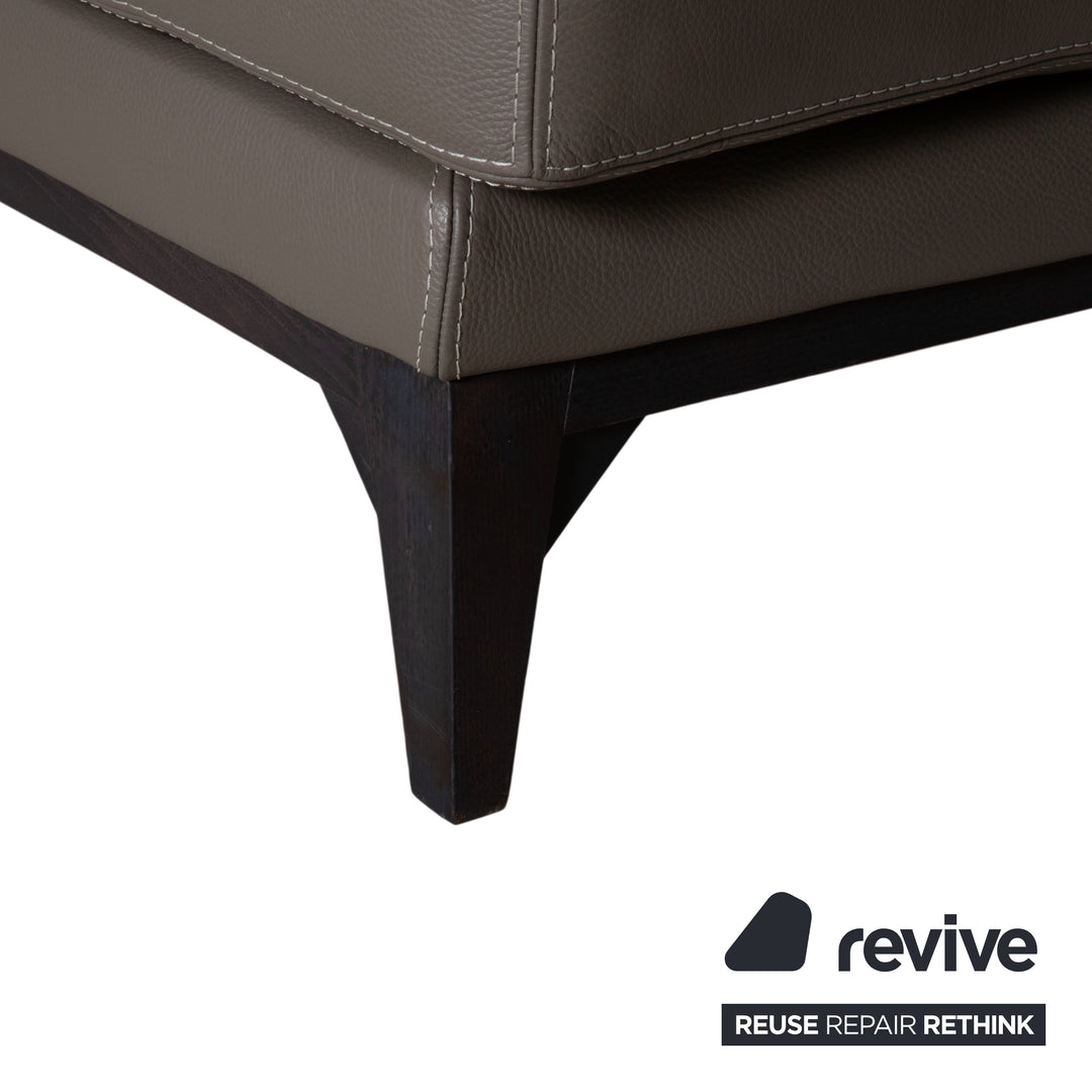 Roche Bobois Serenity Leder Ecksofa Braun Grau Taupe Sofa Cocuh