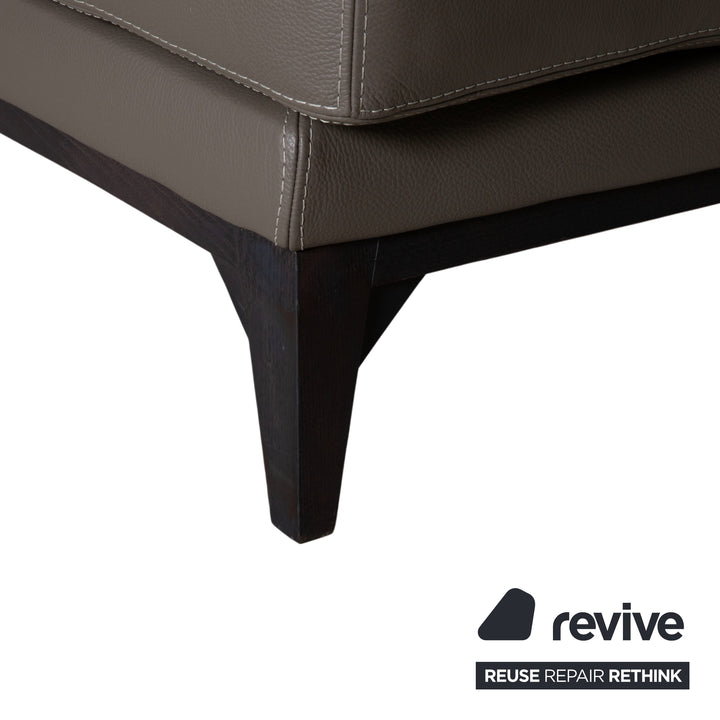 Roche Bobois Serenity Leder Ecksofa Braun Grau Taupe Sofa Cocuh
