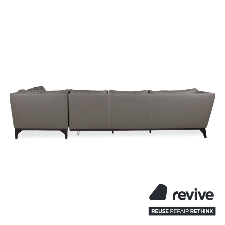 Roche Bobois Serenity Leder Ecksofa Braun Grau Taupe Sofa Cocuh