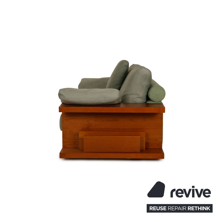 Roche Bobois Stoff Dreisitzer Grün Sofa Couch