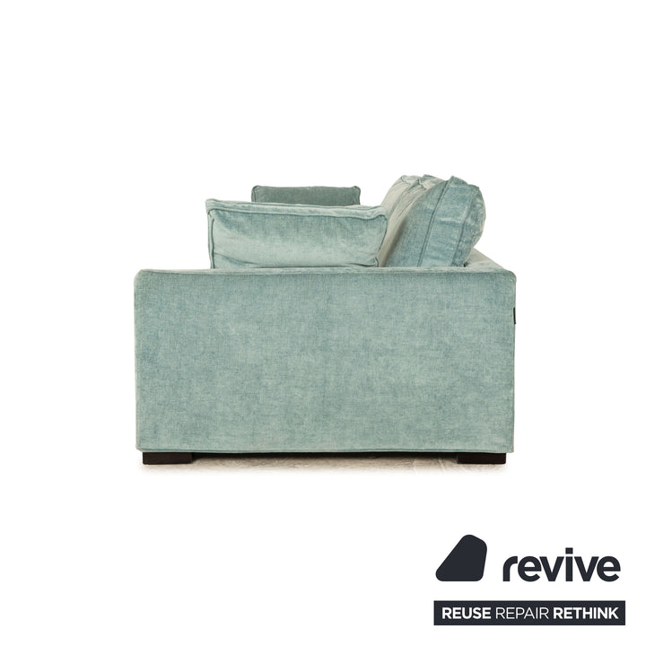 Roche Bobois Stoff Dreisitzer Hellblau Mint Sofa Couch