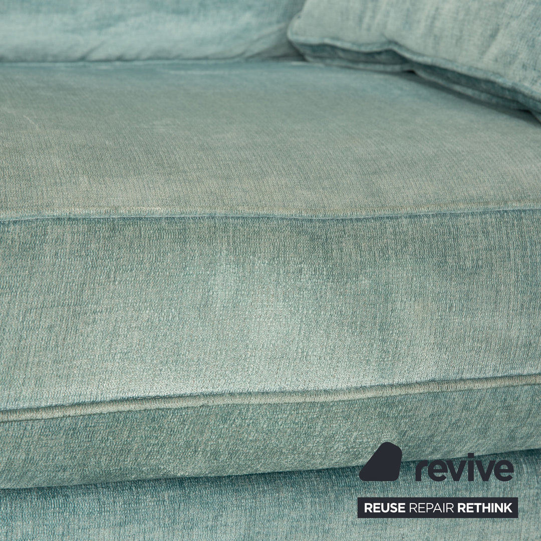 Roche Bobois Stoff Dreisitzer Hellblau Mint Sofa Couch
