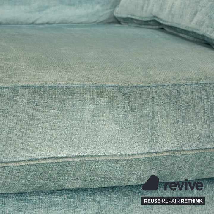 Roche Bobois Stoff Dreisitzer Hellblau Mint Sofa Couch